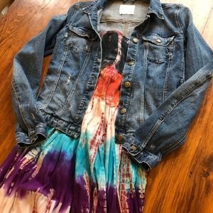 Dip dyed bohemian skirt dress.